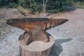 the big old rusty classic anvil Royalty Free Stock Photo