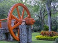 Big and old sugar cane mill wheel