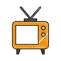 Big old television Royalty Free Stock Photo