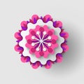 Paper Cut Flower Origami Bud Vector Illustration Royalty Free Stock Photo