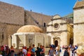 Big Onofrio`s Fountain and St Saviour Church, Dubrovnik, Croatia Royalty Free Stock Photo