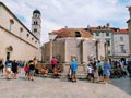 Big Onofrio Fountain, Velika Onofrijeva chesma, Dubrovnik, Croatia. Water supply established during the Quattrocento Royalty Free Stock Photo