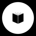 Big open book simple black icon eps10 Royalty Free Stock Photo