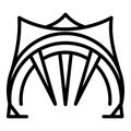 Big open tent icon, outline style Royalty Free Stock Photo