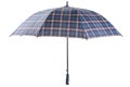 Big open umbrella checkered coloring on a white