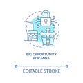 Big opportunity for smes turquoise concept icon Royalty Free Stock Photo