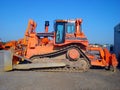 Big orange bulldozer