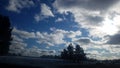 Big Oregon blue winter sky