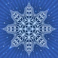 Big ornamental snowflake Royalty Free Stock Photo
