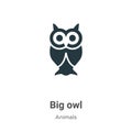 Big owl vector icon on white background. Flat vector big owl icon symbol sign from modern animals collection for mobile concept Royalty Free Stock Photo