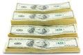 Pack of a dollars isolated on a white background Royalty Free Stock Photo
