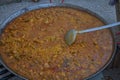 Big paella of chicken home made Royalty Free Stock Photo