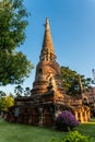 Big Pagoda of Wat Yai Chaimongkol Historical landmark Thai Buddhist Temple of Phra Nakhon Si Ayutthaya Tourist Attraction