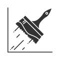 Big paint brush glyph icon