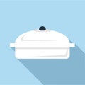 Big pan icon, flat style Royalty Free Stock Photo