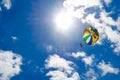 Big parachute in blue sky Royalty Free Stock Photo