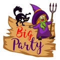 Big party logo, cartoon style Royalty Free Stock Photo