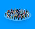 Big people crowd in circle. Society concept. Royalty Free Stock Photo