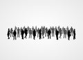 Big people crowd on white background. Royalty Free Stock Photo