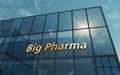 Big Pharma business glass building concept