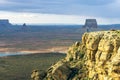 Grandiose Scene Looking Out Over Rock Formations with Human Scale Royalty Free Stock Photo