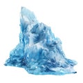 Big piece of iceberg floating on water surface Royalty Free Stock Photo