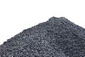 big pile of black coal, hard coal isolated on white background Royalty Free Stock Photo