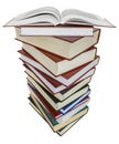 Big pile of books isolated. Learning and education concepts. png transparent