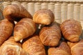 Big Pile of Breakfast Croissant during a Sunny Summer Day Royalty Free Stock Photo