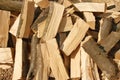 Big pile of firewood hornbeam Royalty Free Stock Photo