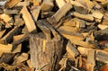 Big pile of firewood prepared for winter Royalty Free Stock Photo