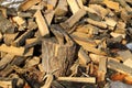 Big pile of firewood prepared for winter Royalty Free Stock Photo