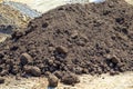 Big pile of ground heap of soil