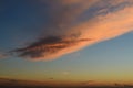 Big pink cloud on blue sky. Royalty Free Stock Photo