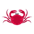 Big pink crab icon isolated