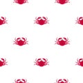 Big pink crab pattern seamless