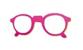 Big pink eyeglasses isolated Royalty Free Stock Photo