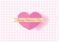 Valentine`s greeting card in paper cut style and vector design Royalty Free Stock Photo