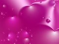 Big pink hearts Valentine fractal background Royalty Free Stock Photo