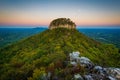 The Big Pinnacle of Pilot Mountain, seen from Little Pinnacle Overlook at Pilot Mountain State Park, North Carolina.