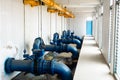 Big pipes of the wastewater treatment plant Royalty Free Stock Photo