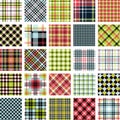 Big plaid pattern set Royalty Free Stock Photo