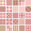 Big plaid pattern set Royalty Free Stock Photo