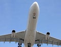 Big plane passing low Royalty Free Stock Photo