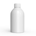 Big plastic bottle of milk mockup. pharmacy, chemistry or cosmetic template.