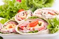 Big Plate of Wraps Royalty Free Stock Photo