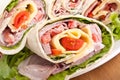 Big Plate of Wraps Royalty Free Stock Photo