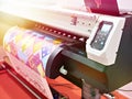 Big plotter printer with LED Royalty Free Stock Photo