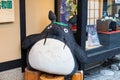 Big plush toy Totoro from The Totoro Next-door film by Hayao Miyazaki, very famous japanese animation