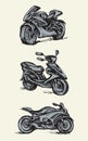 Motorcycle. Vector drawing